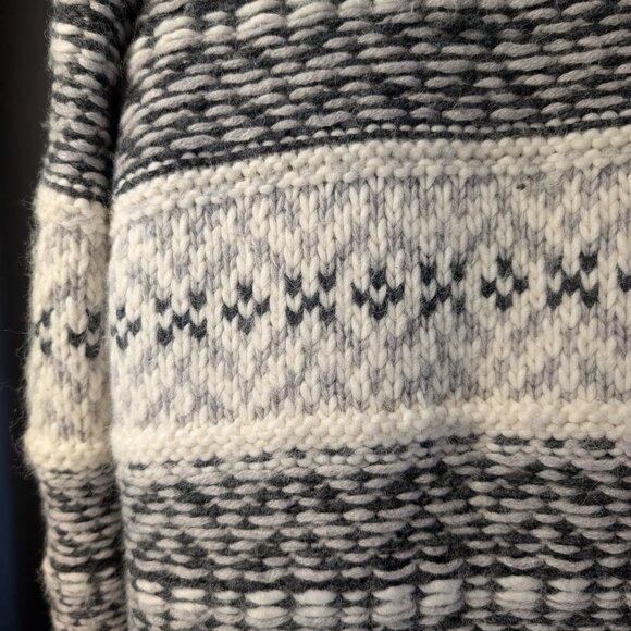 Gap Chunky Knit Zip Up Heavy Warm Alpaca Wool Long Sleeve Sweater, NWOT - Picture 2 of 6